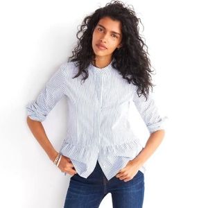 Madewell Lakeside Peplum Button Down Top